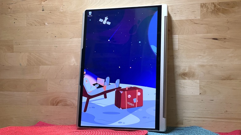 Yoga 9i Gen 8 in tablet mode (vertical)