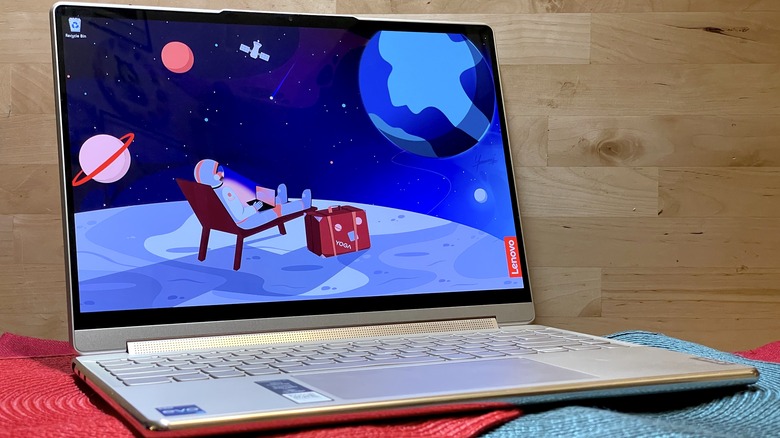 Yoga 9i Gen 8 open in laptop mode
