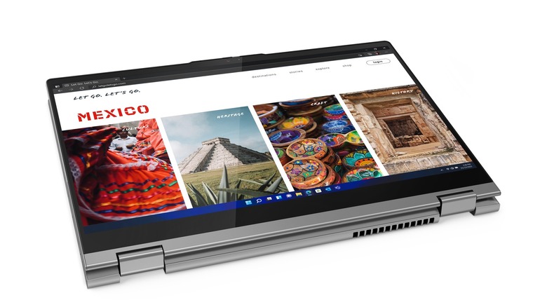 The folded display of the ThinkBook 14s Yoga Gen 2
