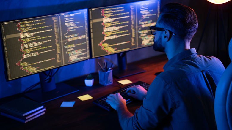 Man working on computer