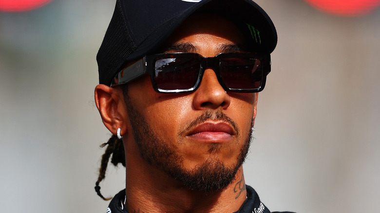 Lewis Hamilton with sunglasses