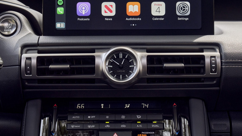 2025 Lexus IS 300 interior analog clock