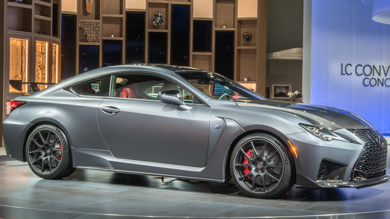 2020 Lexus RC being displayed during a car show