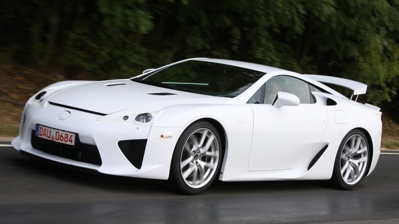 Lexus LFA cornering at speed