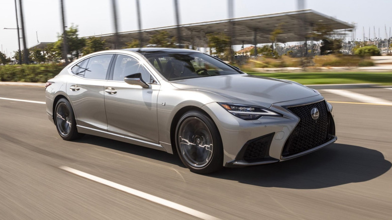 2025 Lexus LS 500 on the road