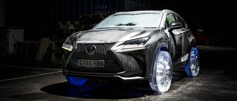 Lexus NX outfitted with tires made of real ice