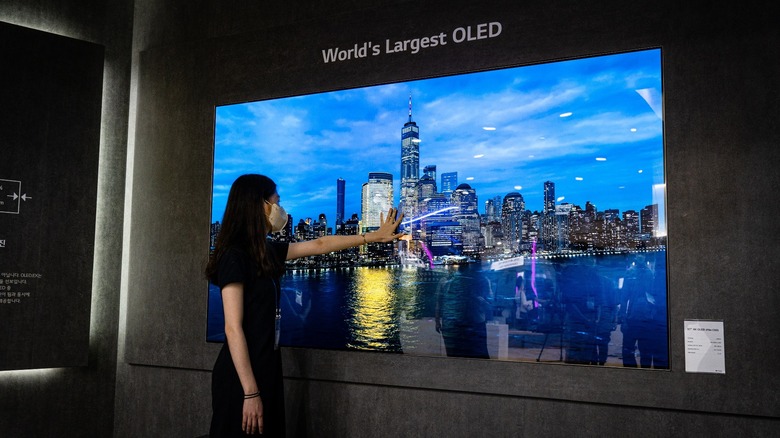 LG OLED.EX panel on display