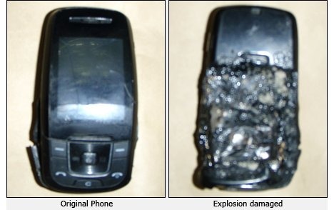 cell phone exploded
