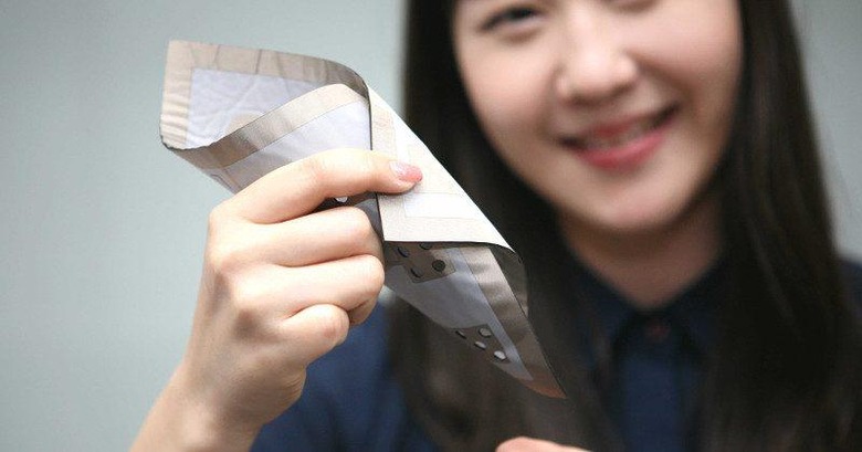 [Photo] LG Innotek's flexbile textile pressure sensor