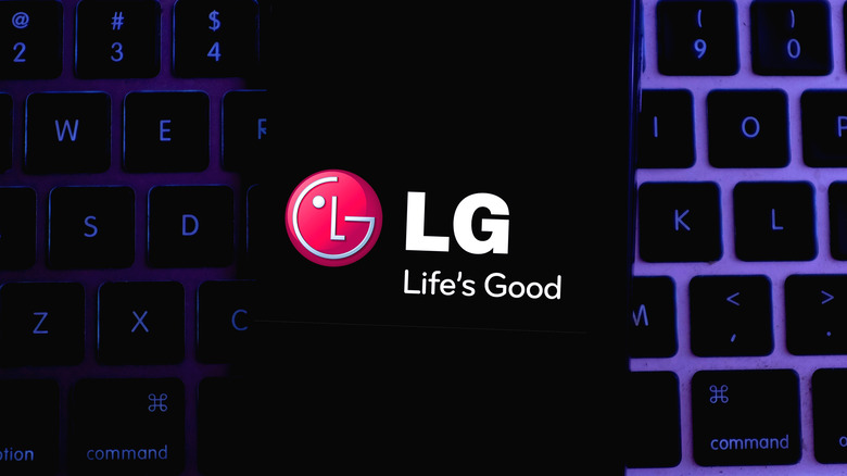LG logo on phone