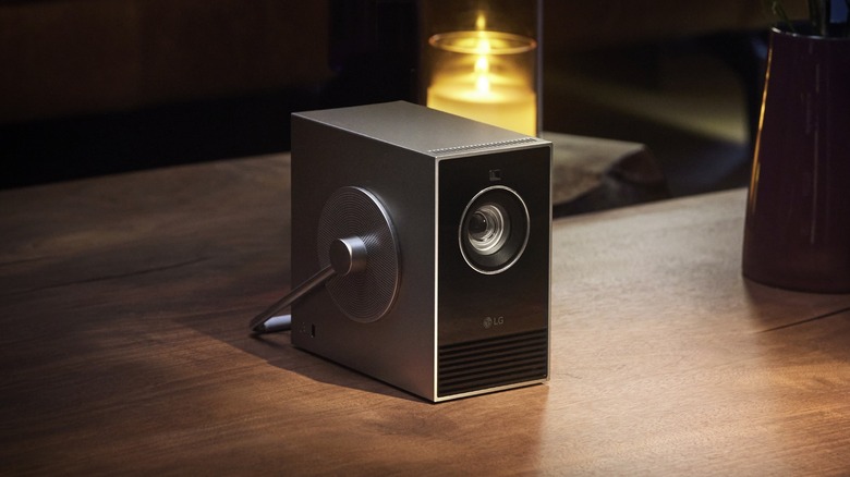 The LG CineBeam Qube projector.