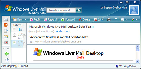 Microsoft Windows Live Mail Desktop Beta