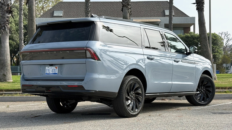 2026 Lincoln Navigator L Reserve rear 3/4 parked at the beach