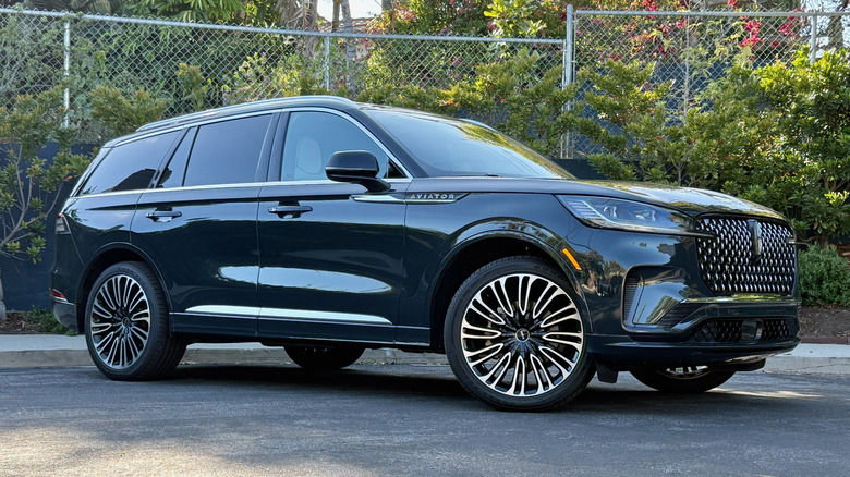 2026 Lincoln Aviator Black Label parked in front of trees