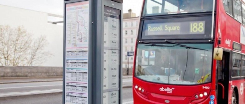 London begins testing e-ink bus stop signs with real-time schedules