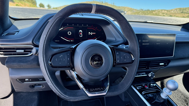 2026 Lotus Emira V6 SE Racing Line steering wheel