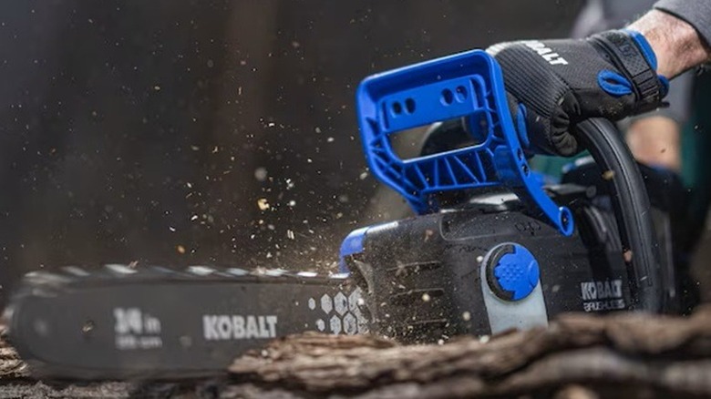 A Kobalt chainsaw tool affected by the recall
