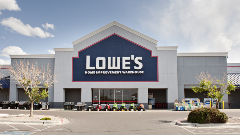front of lowe's store