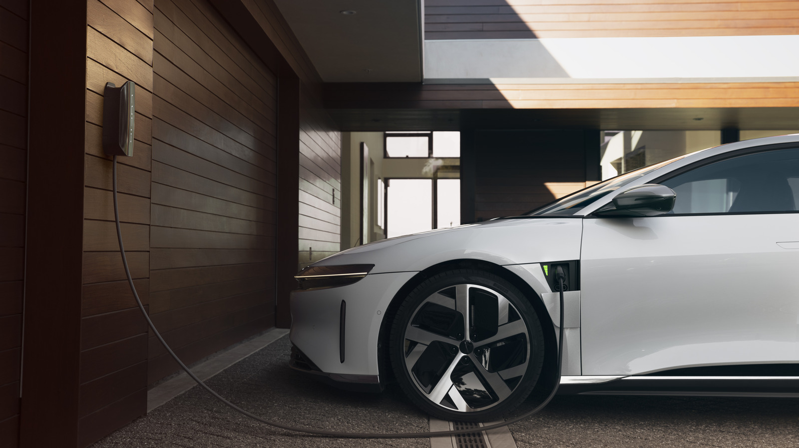 Lucid Adds EV Home Charger With Bidirectional Outage Support To