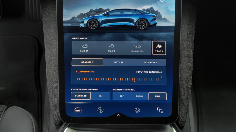 Lucid Air Sapphire Track modes