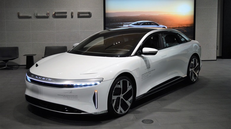 Lucid Air on display