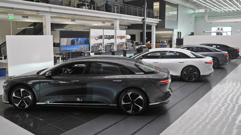 Lucid Air lineup in the Fremont design studio