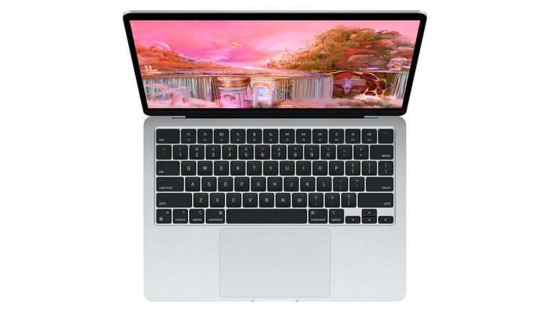 Top view of the 2022 M2 MacBook Air.