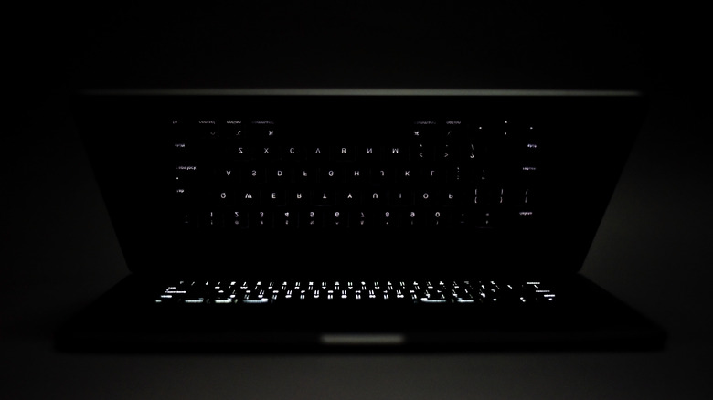 MacBook glowing keyboard