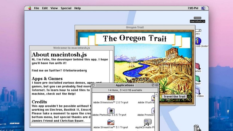 macintosh.js app screen