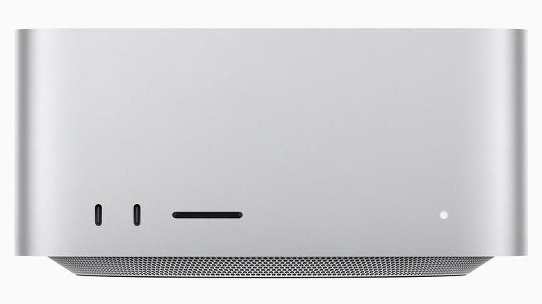 Mac Studio computer from front