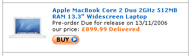 MacBook Core 2 Duo at Play.com