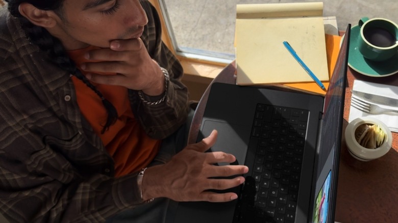 man using new macbook pro m3
