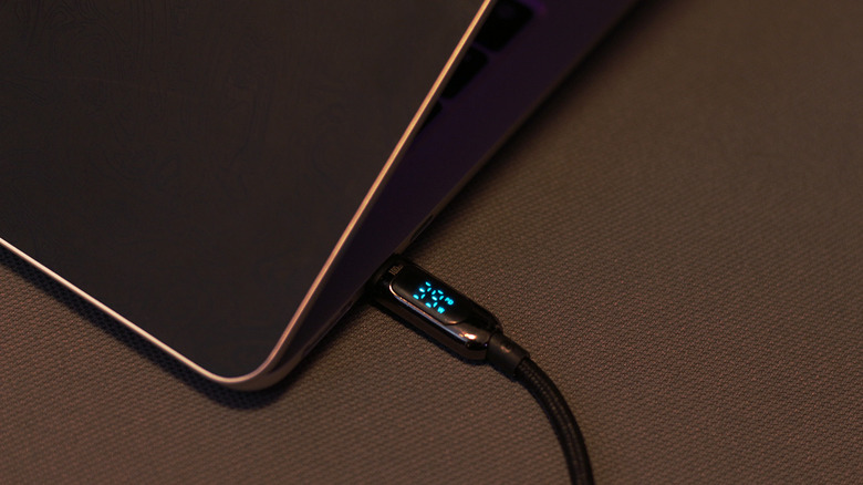 Charging a MacBook using a USB-C cable