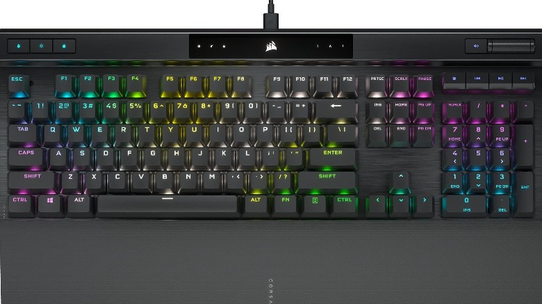 A Corsair K70 Pro optical mechanical keyboard