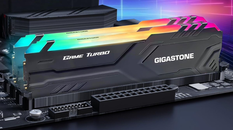 A stick of Gigastone gaming RAM