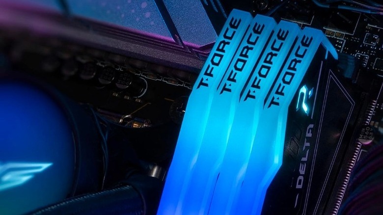 TeamGroup T Force RAM in a computer