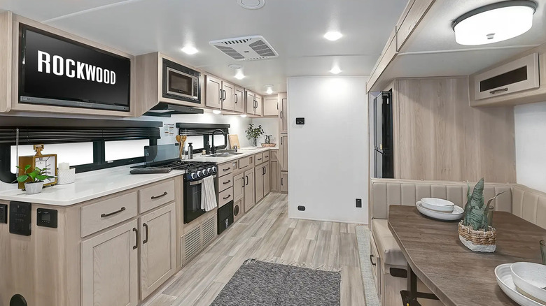 Interior of a Forest River Rockwood Mini Lite