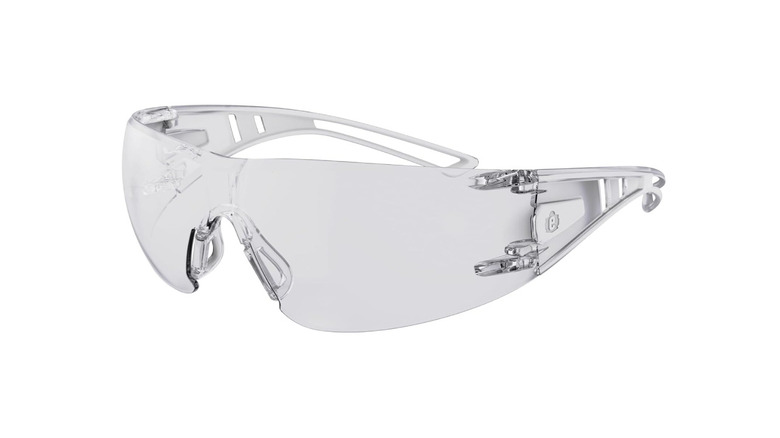 A pair of clear safety glasses branded Ergodyne