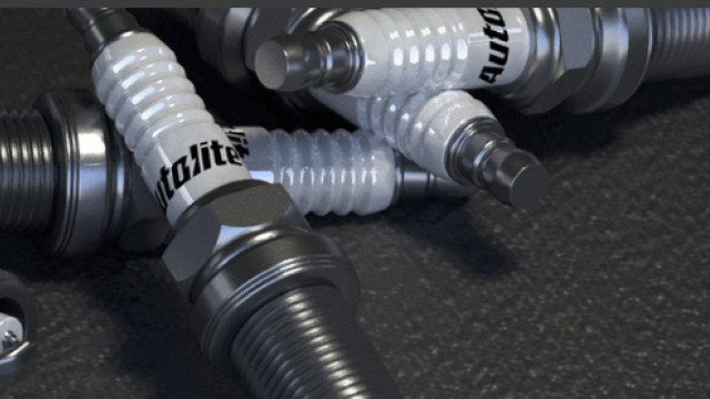 Autolite spark plugs scattered