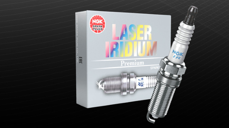NGK spark plug and box