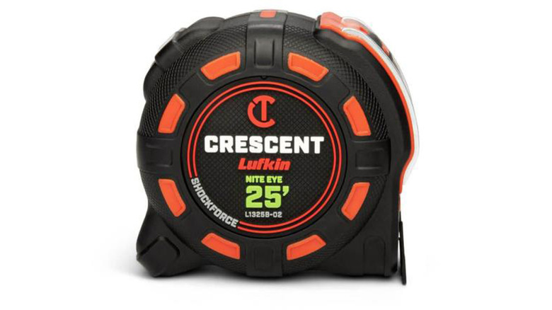 A stock image of a Crescent Lufkin Shockforce tape measure