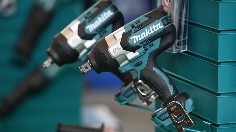 Two blue Makita tools