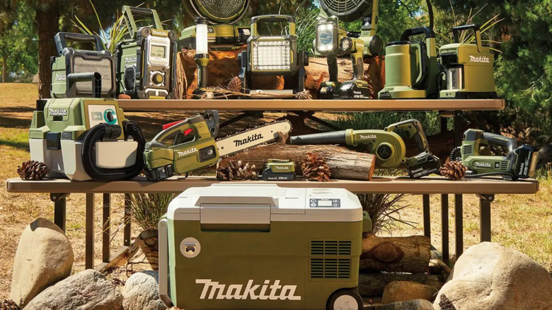 Makita tools on table
