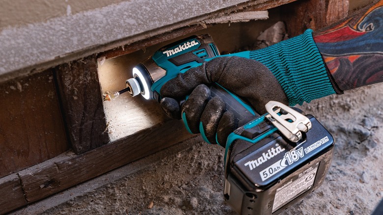 Makita 18V Impact Driver in use