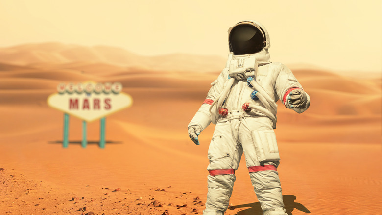 Astronaut on Mars