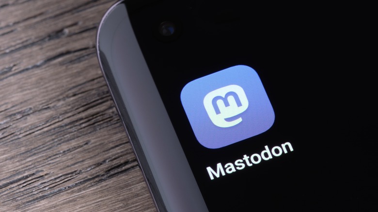 Phone with Mastodon app