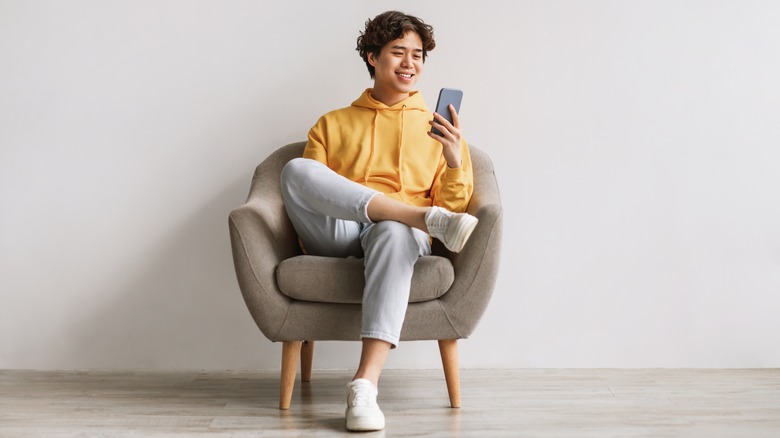 Man using phone