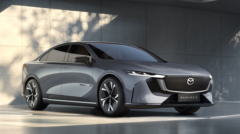 Mazda EZ-6 concept that previewed the new Mazda logo