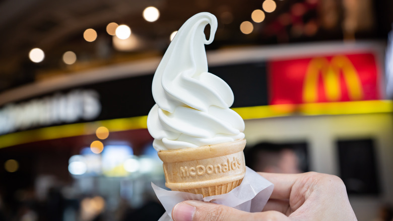 A McDonald's ice cream cone.