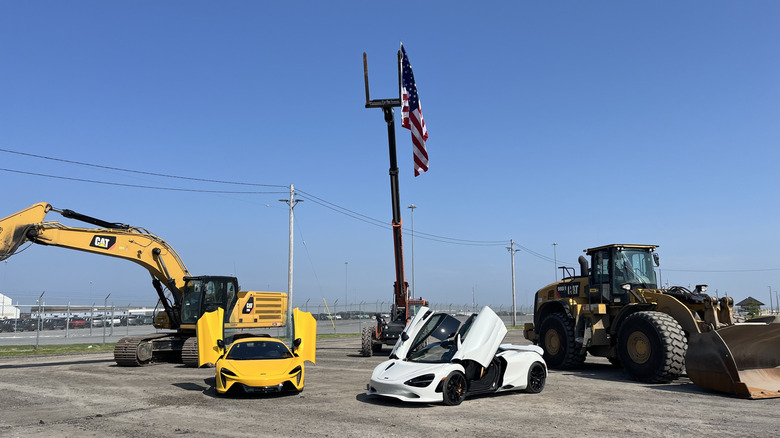 McLarens at construction site
